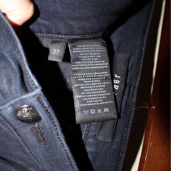 J. Brand Black Coated Jeans Ankle Zip High Rise  Raw Hem Size 27 - Picture 7 of 9